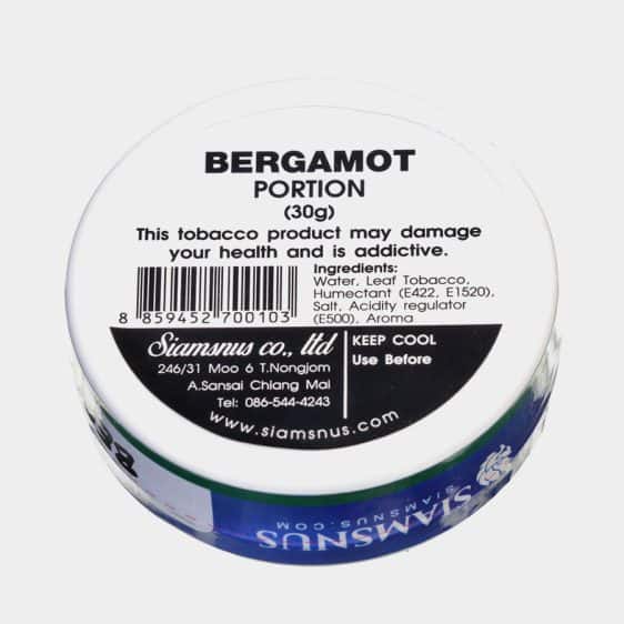 Siamsnus Bergamot Portion Backside