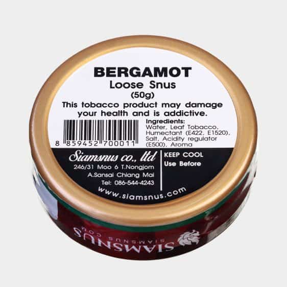 Siamsnus Bergamot Snus Backside