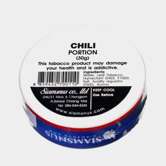 Siamsnus Chili Portion Backside