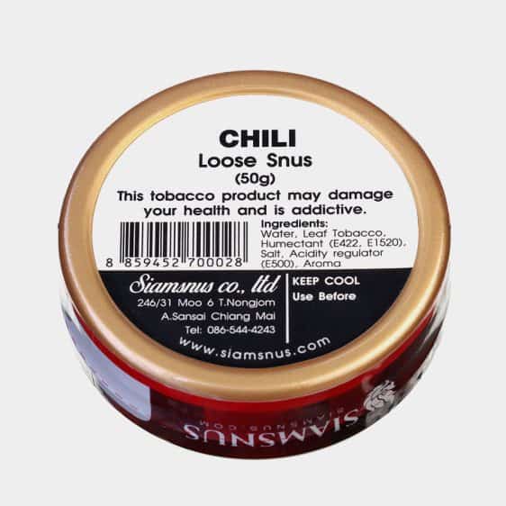 Siamsnus Chili Snus Backside