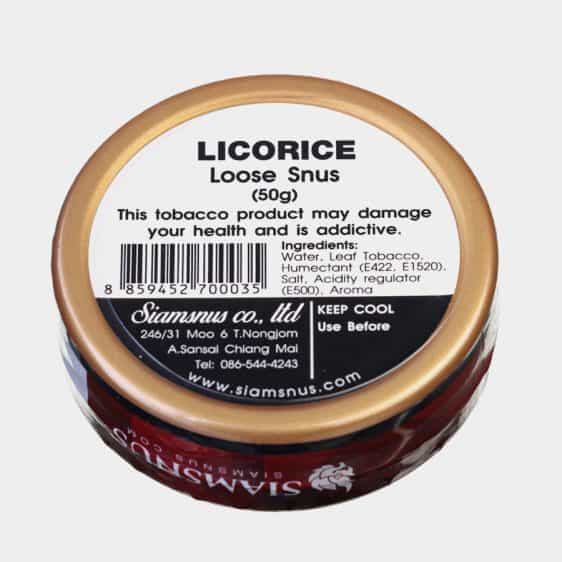 Siamsnus Licorice Snus Backside