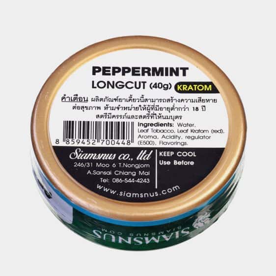 Siamsnus Longcut Kratom Peppermint Backside