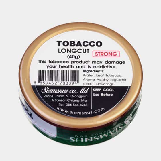 Siamsnus Longcut Strong Tobacco Backside