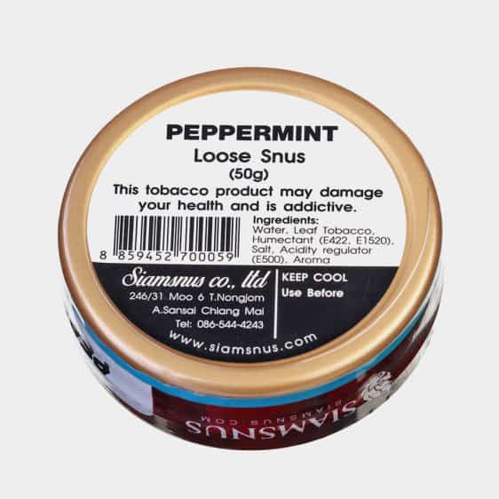 Siamsnus Peppermint Snus Backside