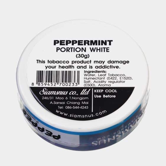 Siamsnus Peppermint White Backside
