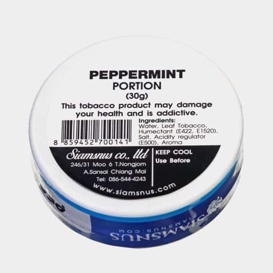 Siamsnus Peppermint Portion Backside